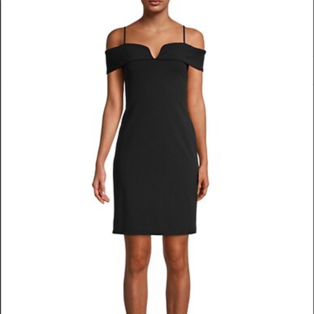 Bebe Black Off Shoulder Dress